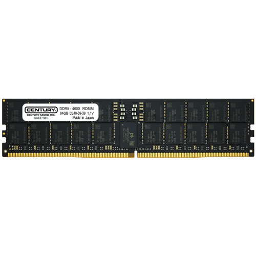 センチュリーマイクロ CB64G-D5RE480242 [64GB DDR5-4800 (PC5-38400) ECC Reg DIMM 288pin Dual Rank 4096Mx4]