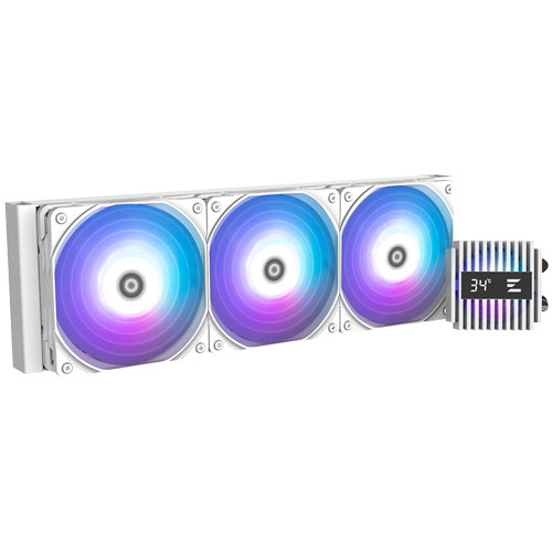 ZALMAN ALPHA2 A36 White [水冷一体型CPUクーラー 360mmサイズラジエータ CPU温度表示機能 ARGBファン ホワイト]