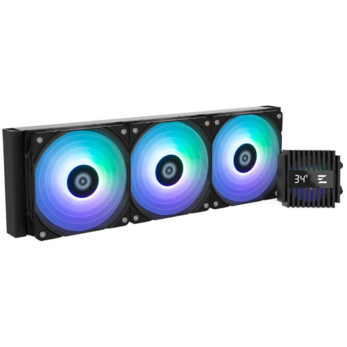 ZALMAN ALPHA2 A36 Black [水冷一体型CPUクーラー 360mmサイズラジエータ CPU温度表示機能 ARGBファン ブラック]