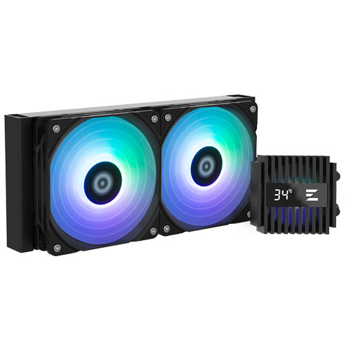 ZALMAN ALPHA2 A24 Black [水冷一体型CPUクーラー 240mmサイズラジエータ CPU温度表示機能 ARGBファン ブラック]