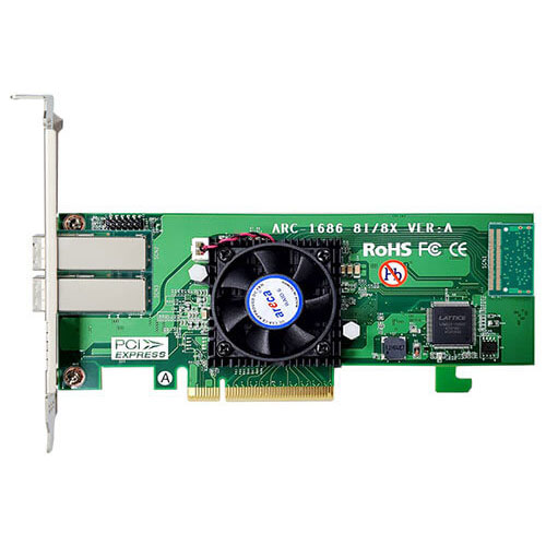 ARECA ARC-1686-8X [12Gb/s SAS/SATA/NVMe RAID 12ポート (外部 8 (2x SFF-8644)) 8GB Cache PCIe Gen 4.0 x8]