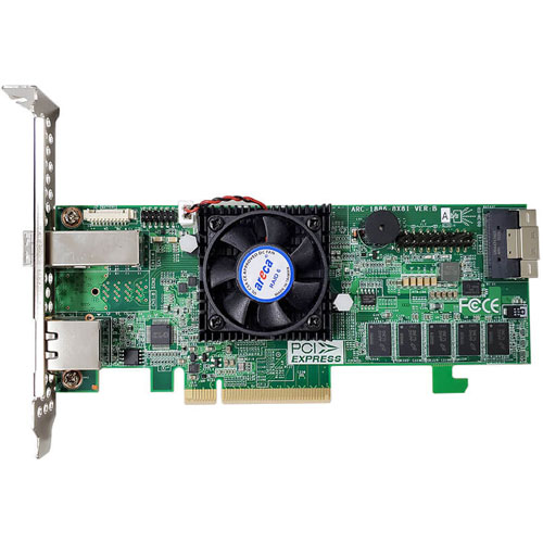 ARECA ARC-1886-4X8I [Tri-Mode RAID 12ポート (内部8 (SFF-8654) + 外部4 (SFF-8644)) 8GB Cache PCIe 4.0 x8]