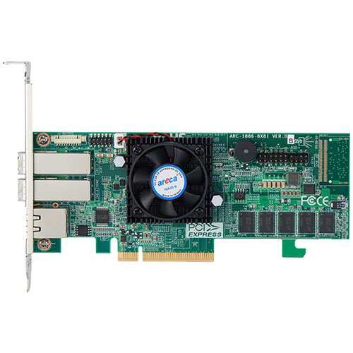 ARECA ARC-1886-8X [Tri-Mode RAID Adapters 12ポート (外部 8 (2x SFF-8644)) 8GB Cache PCIe Gen 4.0 x8]