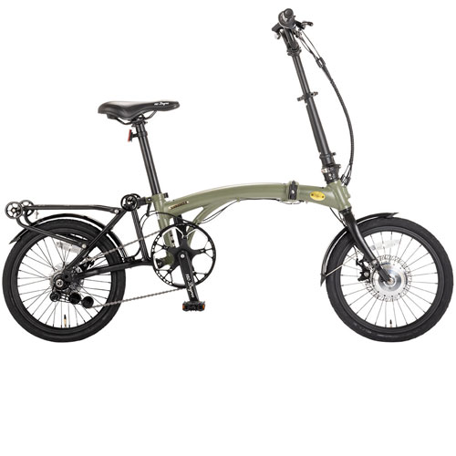 180Degree 67531 [180Degree E-TRANCLE（イートランクル）マットカーキ/折畳電動自転車]