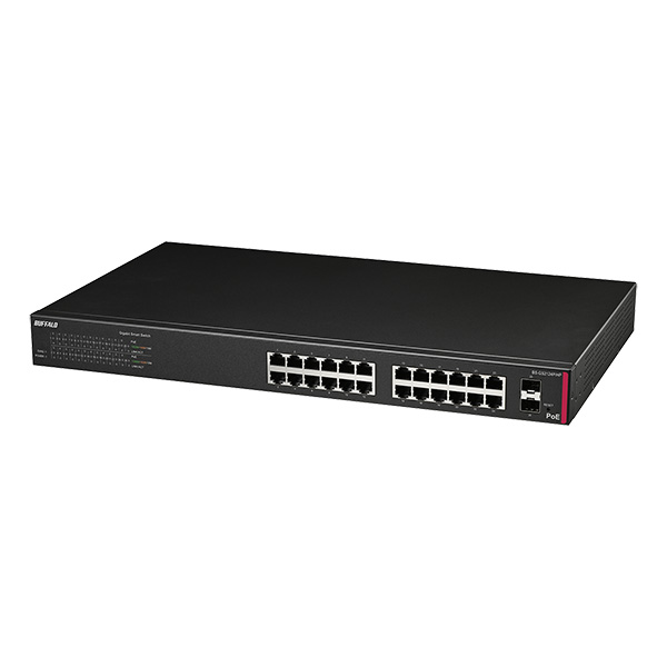 バッファロー BS-GS2124P/HP [法人向け レイヤー2 Giga PoE スマートスイッチ 24ポート]