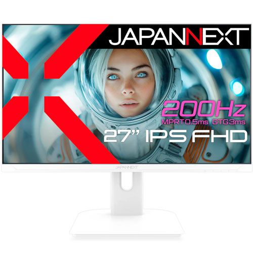 JAPANNEXT JN-IPS27G200F-W [ゲーミングディスプレイ 27型/1920×1080/ホワイト]