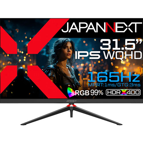 JAPANNEXT JN-IPS3152WQHDR165 [ゲーミングディスプレイ 31.5型/2560×1440/ブラック]