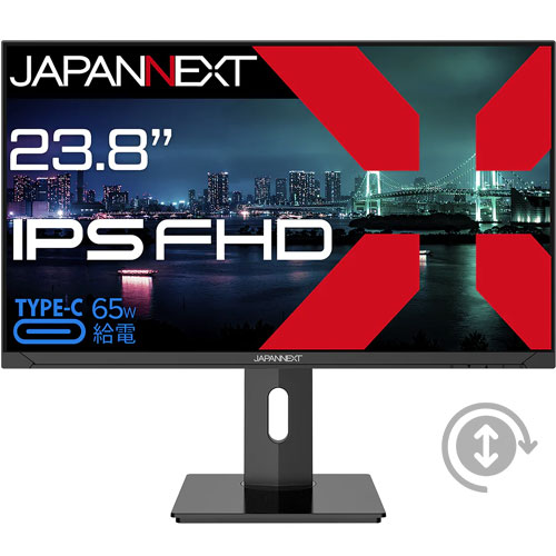 JAPANNEXT JN-IPS238FHD-C65W-HSP [液晶ディスプレイ 23.8型/1920×1080/ブラック]
