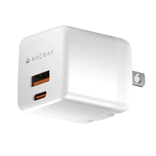HACRAY HR-AC006 [USB-C/A 20W PD 急速充電アダプタ 2ポート(USB-A/C) 海外電圧対応]