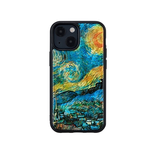 ikins I21037i13MN [天然貝ケース for iPhone 13 mini 星月夜]