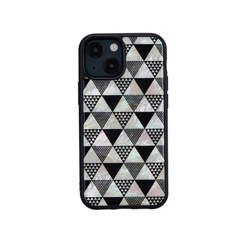 ikins I21042i13MN [天然貝ケース for iPhone 13 mini Pyramid]