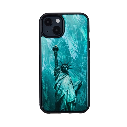 ikins I21045i13 [天然貝ケース for iPhone 13 自由の女神]