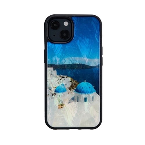 ikins I21046i13 [天然貝ケース for iPhone 13 サントリーニ島]
