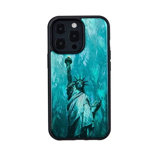 ikins I21062i13P [天然貝ケース for iPhone 13 Pro 自由の女神]