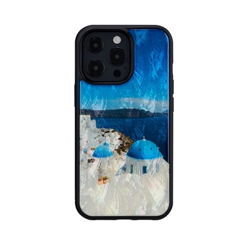 ikins I21063i13P [天然貝ケース for iPhone 13 Pro サントリーニ島]