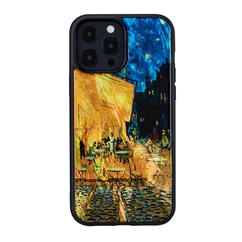 ikins I21079i13PM [天然貝ケース iPhone 13 Pro Max 夜のカフェテラス]