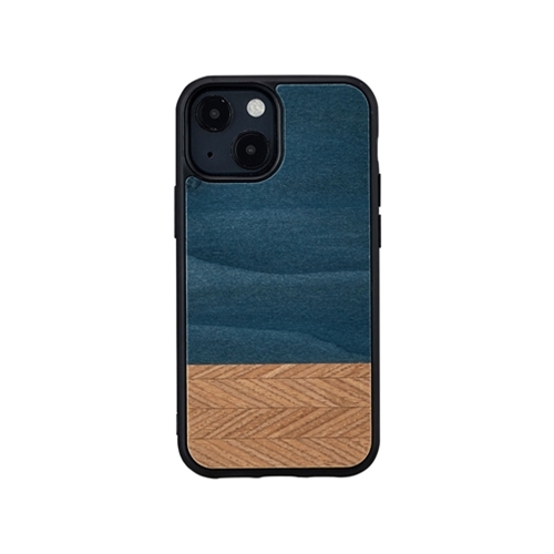 ikins I21216i13MN [天然木ケース for iPhone 13 mini Denim]