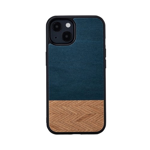 ikins I21228i13 [天然木ケース for iPhone 13 Denim]