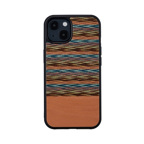 ikins I21229i13 [天然木ケース for iPhone 13 Browny Check]