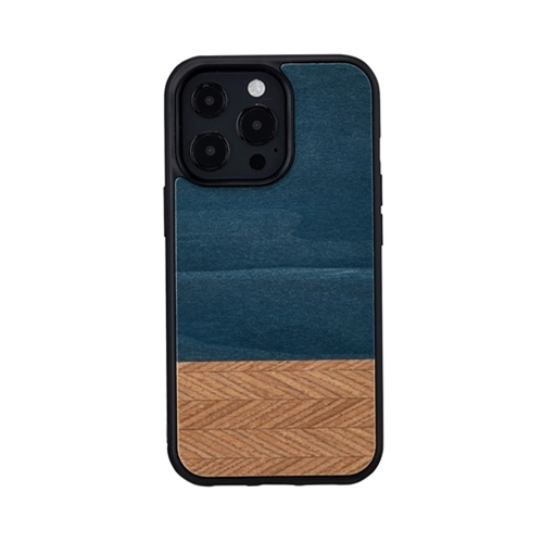 ikins I21240i13P [天然木ケース for iPhone 13 Pro Denim]