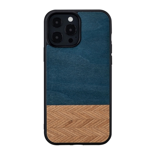 ikins I21247i13PM [天然木ケース for iPhone 13 Pro Max Denim]