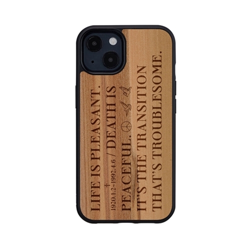 ikins I21768i13 [天然木ケース for iPhone 13 Life is…]