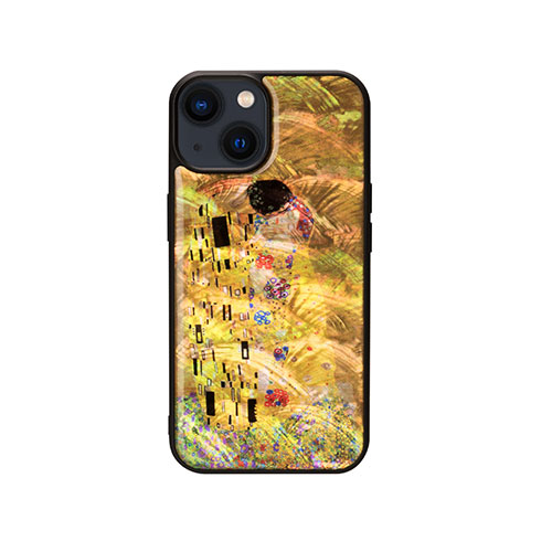 ikins I23574i14 [天然貝ケース for iPhone 14 接吻 背面カバー型]