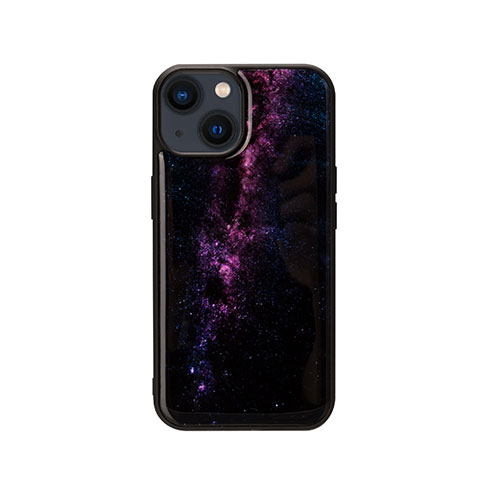 ikins I23581i14 [天然貝ケース for iPhone 14 Milky way  背面カバー型]