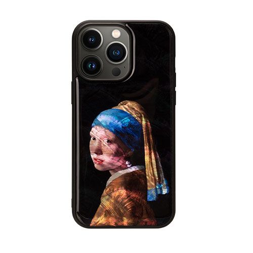ikins I23611i14PM [天然貝ケース for iPhone 14 Pro Max 真珠の耳飾りの少女 背面カバー型]