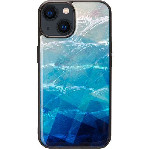 ikins I25470i15 [天然貝ケース for iPhone 15 Blue Lake]