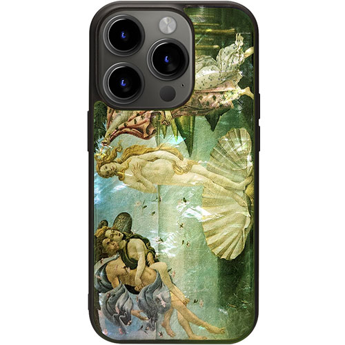ikins I25473i15PR [天然貝ケース for iPhone 15 Pro ヴィーナスの誕生]