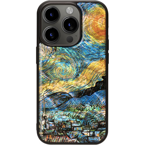 ikins I25478i15PR [天然貝ケース for iPhone 15 Pro 星月夜]
