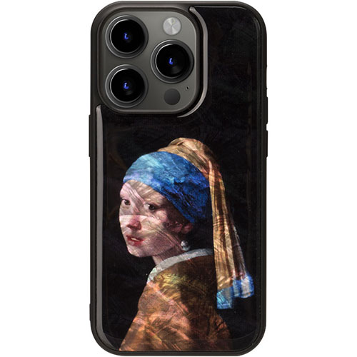 ikins I25479i15PR [天然貝ケース for iPhone 15 Pro 真珠の耳飾りの少女]