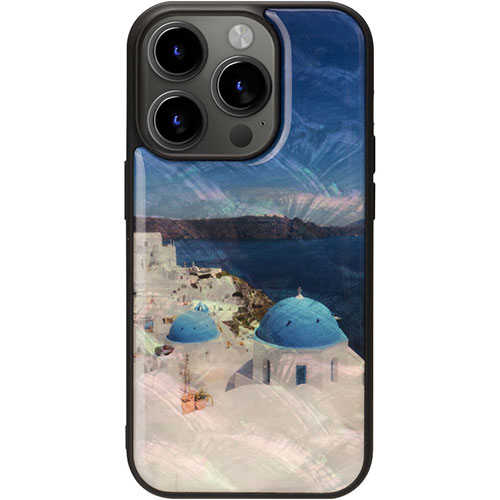 ikins I25484i15PR [天然貝ケース for iPhone 15 Pro サントリーニ島]