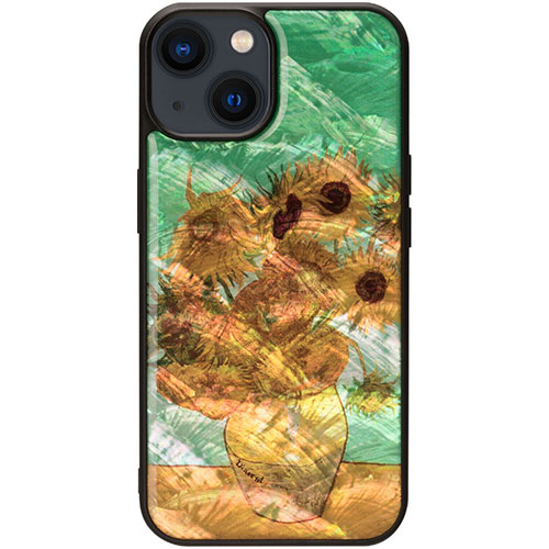 ikins I25491i15PL [天然貝ケース for iPhone 15 Plus ひまわり]
