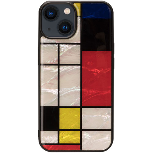 ikins I25492i15PL [天然貝ケース for iPhone 15 Plus Mondrian]