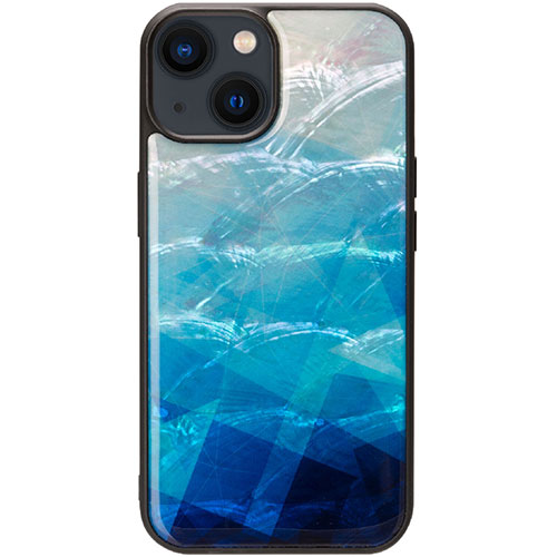 ikins I25493i15PL [天然貝ケース for iPhone 15 Plus Blue Lake]