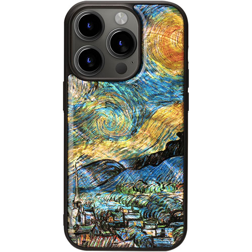 ikins I25496i15PM [天然貝ケース for iPhone 15 Pro Max 星月夜]
