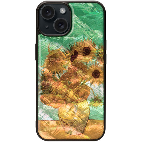 ikins I26507i15 [MagSafe対応天然貝ケース for iPhone 15 ひまわり]