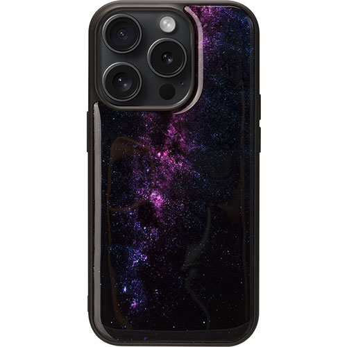 ikins I26515i15PR [MagSafe対応天然貝ケース for iPhone 15 Pro  Milky way]