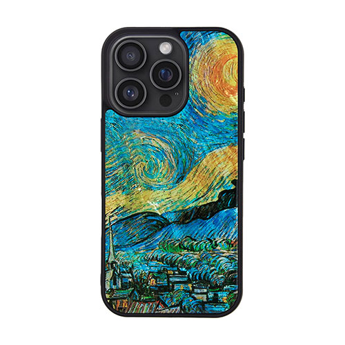 ikins I27084i16PR [天然貝ケース for iPhone 16 Pro 星月夜]