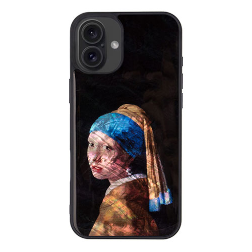 ikins I27091i16PL [天然貝ケース for iPhone 16 Plus 真珠の耳飾りの少女]