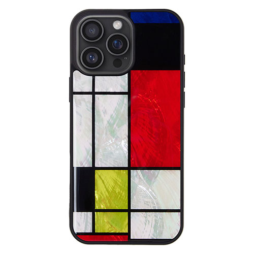 ikins I27103i16PM [天然貝ケース for iPhone 16 Pro Max Mondrian]