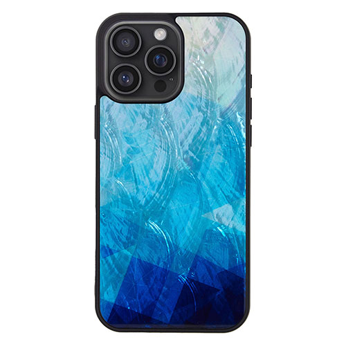 ikins I27109i16PM [天然貝ケース for iPhone 16 Pro Max Blue Lake]