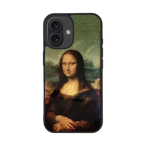 ikins I27117i16 [天然貝ケース for iPhone 16 モナ・リザ]