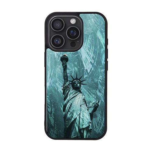 ikins I27122i16PR [天然貝ケース for iPhone 16 Pro 自由の女神]