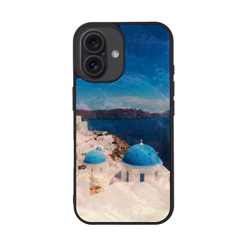 ikins I27123i16 [天然貝ケース for iPhone 16 サントリーニ島]