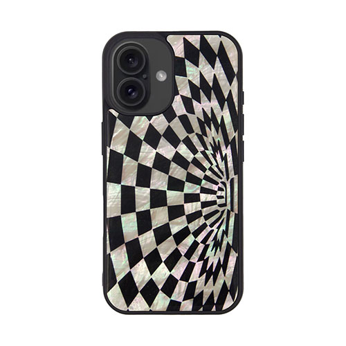 ikins I27127i16 [天然貝ケース for iPhone 16 錯視]