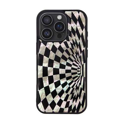 ikins I27128i16PR [天然貝ケース for iPhone 16 Pro 錯視]
