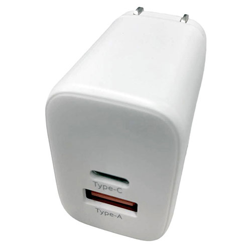 磁気研究所 HD-AC2P20WH [USB充電器 PD20W Type-Cx1/Type-Ax1 スイングプラグ採用 ホワイト]